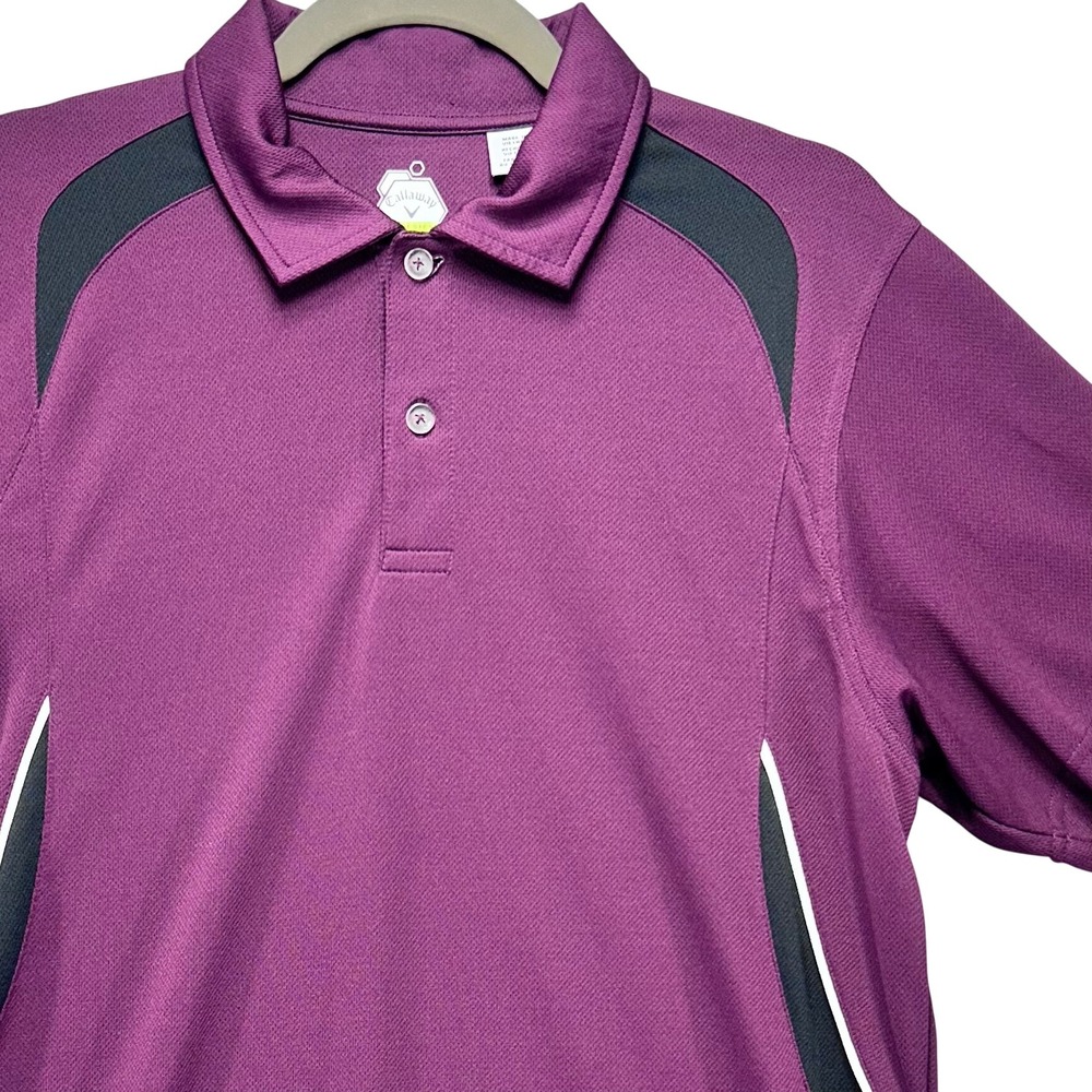 Callaway Polo Shirt X Series Mens Small Purple Athletic Golf Sportswear